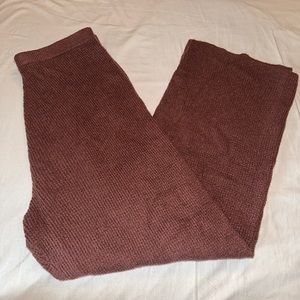 High-Waisted Waffle-Knit Wide-Leg Lounge sweatpants for women